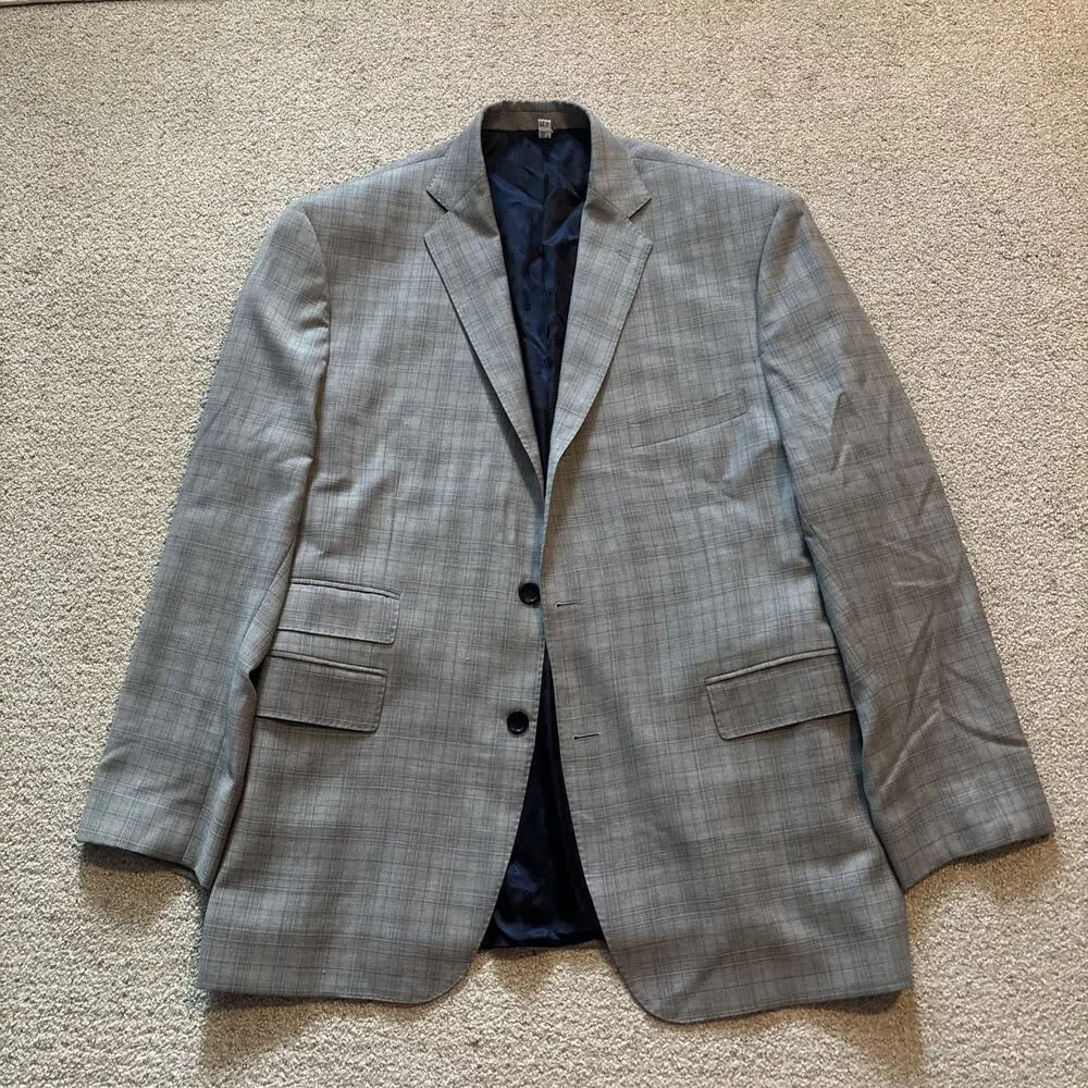John Cena Own David Alan Dormeuil Echo Super 130’s Gray 2 Piece Suit Custom Wool